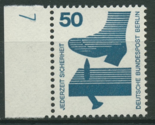 Berlin 1971 Unfallverhütung mit Druckerzeichen 408 DZ 7 postfrisch