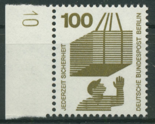 Berlin 1971 Unfallverhütung mit Druckerzeichen 410 DZ 10 postfrisch