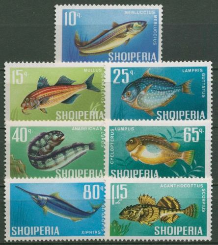 Albanien 1967 Tiere Fische 1131/37 postfrisch