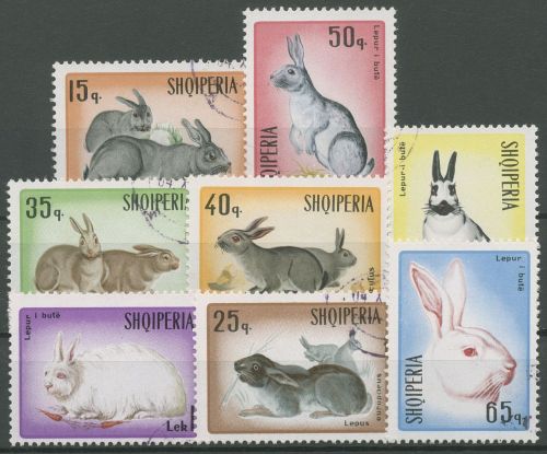 Albanien 1967 Tiere Hasen und Kaninchen 1193/1200 gestempelt
