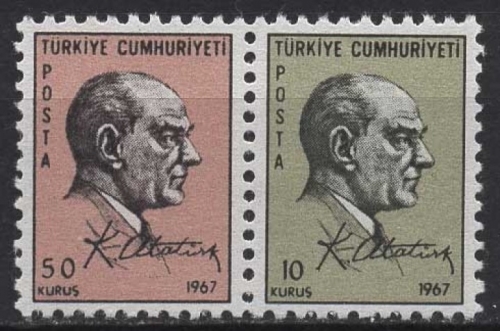 Türkei 1967 Kemal Atatürk 2051/52 ZD postfrisch