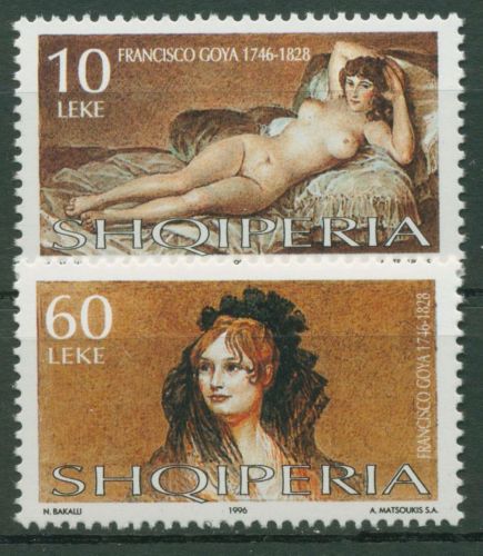 Albanien 1996 Gemälde Francisco der Goya 2601/02 postfrisch