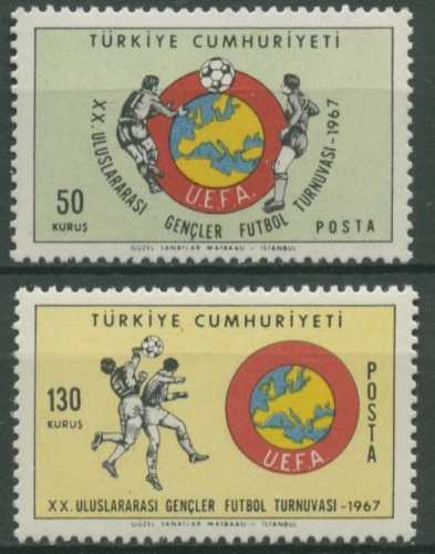 Türkei 1967 Internationales Jugend-Fussball-Turnier der UEFA 2042/43 postfrisch