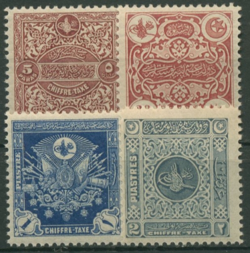 Türkei 1914 Portomarken: Türkische Wappenmotive P 43/46 mit Falz