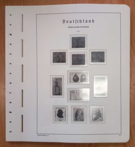 LEUCHTTURM Vordruckblätter Bund 1975/80 SF gebraucht, neuwertig (Z1360)