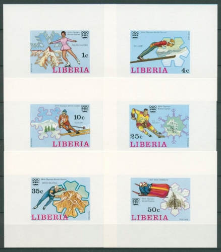 Liberia 1976 Olymp. Winterspiele Innsbruck 980/85 B Blocks postfrisch (C27455)