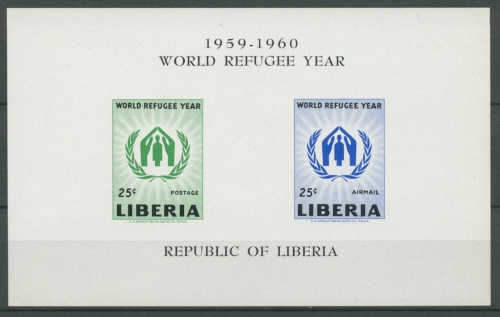Liberia 1960 Weltflüchtlingsjahr Block 15 postfrisch (C27444)