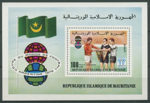 Mauretanien 1977 Fußball-WM Argentinien Block 19 postfrisch (C27528)