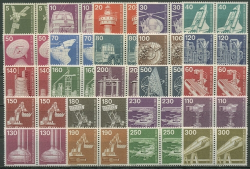 Berlin 1975/82 Industrie & Technik wg. Paare 494/507, 582/86, 668/72 postfrisch