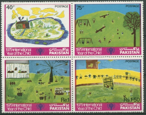 Pakistan 1979 Jahr des Kindes: Kinderzeichnungen 496/99 ZD postfrisch (C6867)