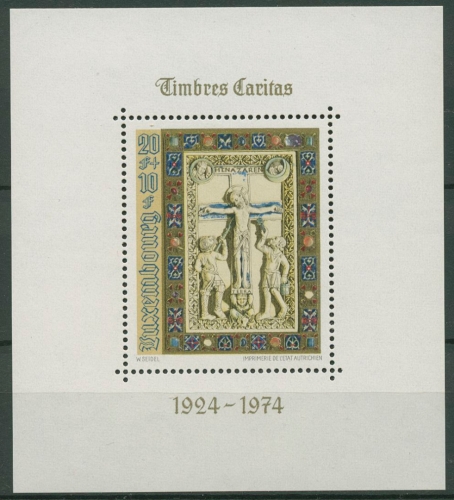 Luxemburg 1974 50 Jahre Wohlfahrtsmarken Block 9 postfrisch (C90001)