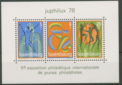 Luxemburg 1978 Briefmarkenausstellung JUPHILUX 1978 Block 12 postfrisch (C90007)
