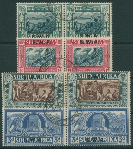 Südwestafrika 1938 100. Jahrestag des Großen Trecks 198/05 Paare gestempelt