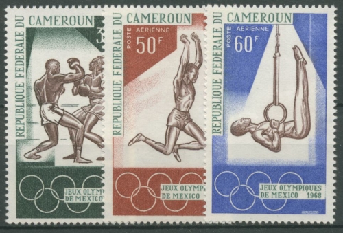 Kamerun 1968 Olympische Sommerspiele Mexiko Boxen Turnen 552/54 postfrisch