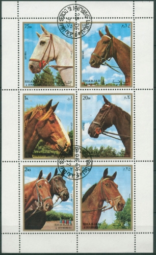 Sharjah 1972 Pferde 1276/81 K gestempelt (C30134)