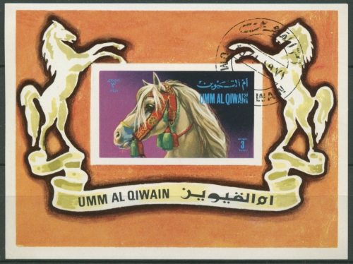 Umm-Al-Qaiwain 1971 Pferde Block 36 gestempelt (C30160)