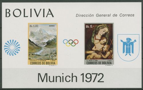 Bolivien 1972 Olympia Sommerspiele München Block 34 postfrisch (C42693)