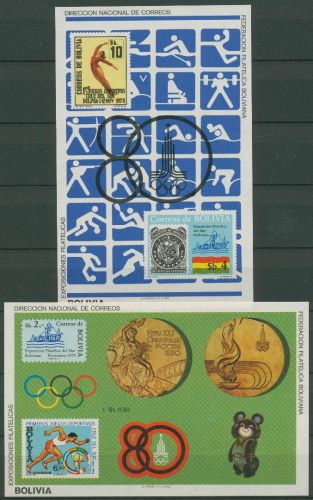 Bolivien 1980 Olympische Sommerspiele Moskau Block 100/01 postfrisch (C42697)