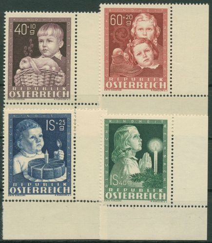 Österreich 1949 Kinderfürsorge Kinder und Feiertage 929/32 Ecke postfrisch