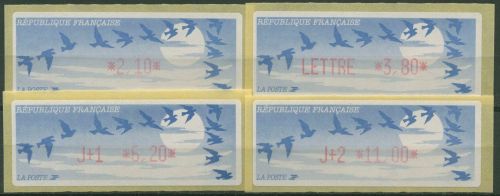 Frankreich ATM 1990 Vogelzug Satz 4 Werte ATM 11.2 b ZS 1 postfrisch