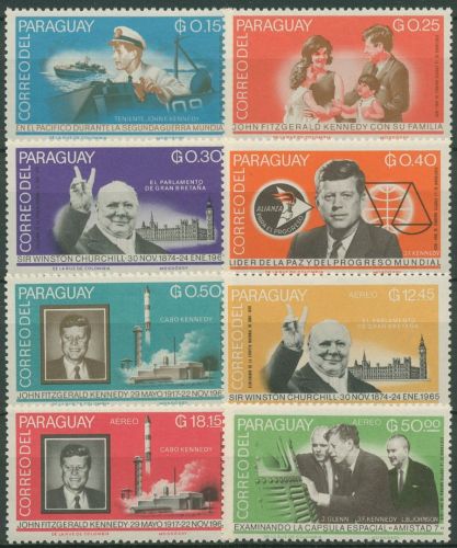 Paraguay 1965 John F. Kennedy, Winston Churchill 1455/62 postfrisch