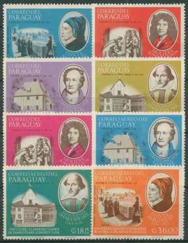 Paraguay 1966 Schriftsteller Alighieri, Goethe 1575/82 postfrisch
