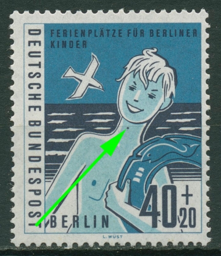 Berlin 1960 Hilfswerk: Ferienplätze mit Plattenfehler 196 PF ? postfrisch