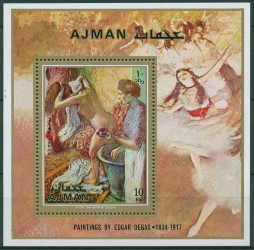 Ajman 1971 Gemälde: Edgar Degas Block 276 A postfrisch (C30200)