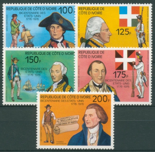 Elfenbeinküste 1976 200 Jahre Unabhängigkeit der USA 497/01 postfrisch