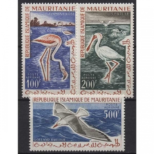 Mauretanien 1961 Einheimische Vögel Flamingo Müwe Löffler 178/80 postfrisch