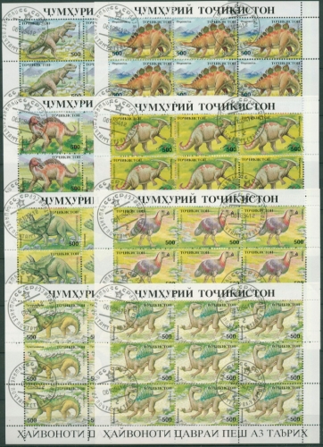 Tadschikistan 1994 Prähist. Tiere Dinosaurier 50/57 K gestempelt (SG30266)