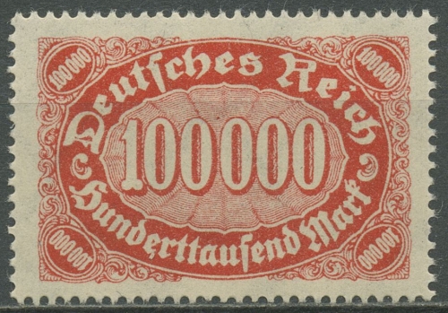 Deutsches Reich 1922/23 Ziffern mit Plattenfehler 257 I postfrisch
