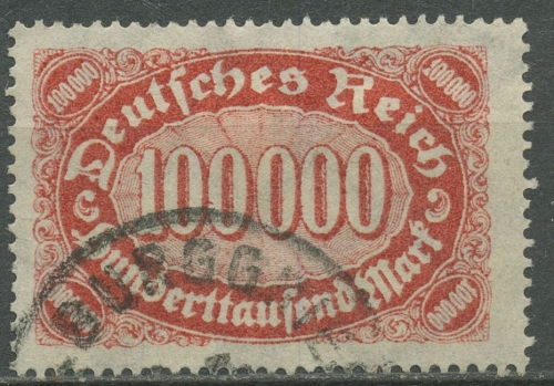 Deutsches Reich 1922/23 Ziffern mit Plattenfehler 257 I gestempelt geprüft