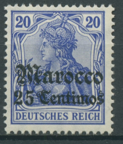 Deutsche Post in Marokko 1906 Germania mit Aufdruck 37 a postfrisch