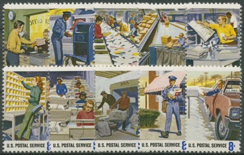 USA 1973 US-Postdienst Briefsortierung Zusteller 1096/05 postfrisch