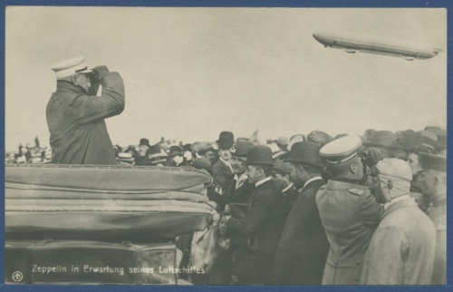 Leipzig 1908, Graf Zeppelin und sein Luftschiff LZ 4 Foto, ungebraucht (AK1494)