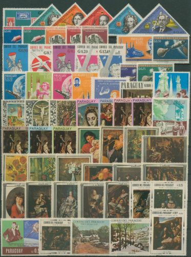 Paraguay 60 verschiedene Marken aus 1961/68 postfrisch/ mit Falz (SG62165)
