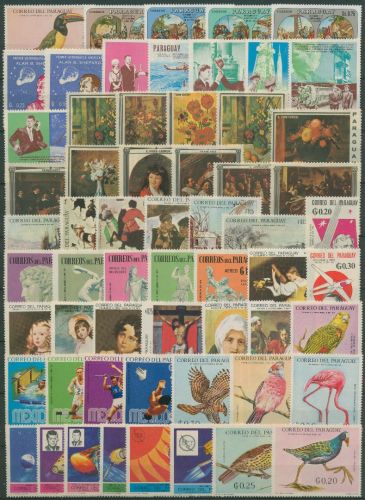 Paraguay 60 verschiedene Marken aus 1961/70 postfrisch (SG62166)