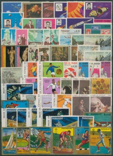 Paraguay 60 verschiedene Marken aus 1969/70 postfrisch (SG62167)
