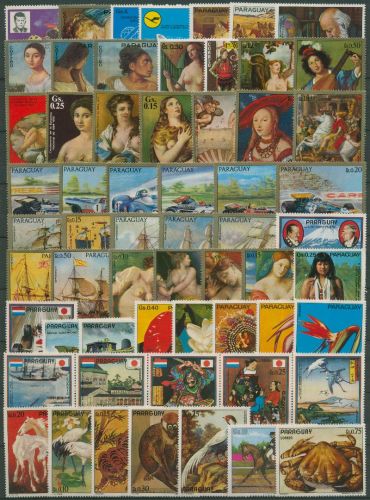 Paraguay 60 verschiedene Marken aus 1969/76 postfrisch (SG62171)