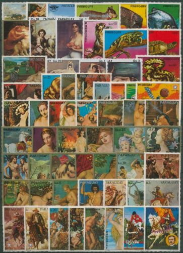 Paraguay 60 verschiedene Marken aus 1973/80 postfrisch (SG62173)