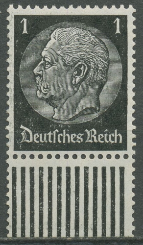 Deutsches Reich 1933 Hindenburg Walzenunterrand 512 W UR postfrisch