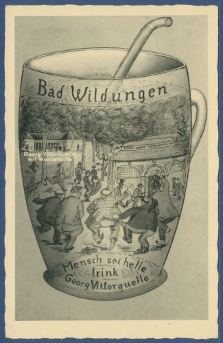 Bad Wildungen Trink Georg Viktorquelle, ungebraucht (AK1588)