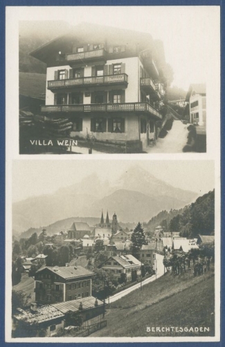 Berchtesgaden Villa Wein Blick gegen den Watzmann Foto, ungebraucht (AK1625)