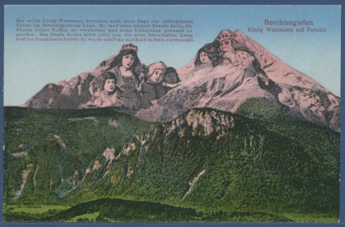 Berchtesgaden König Watzmann mit Familie, ungebraucht (AK1616)