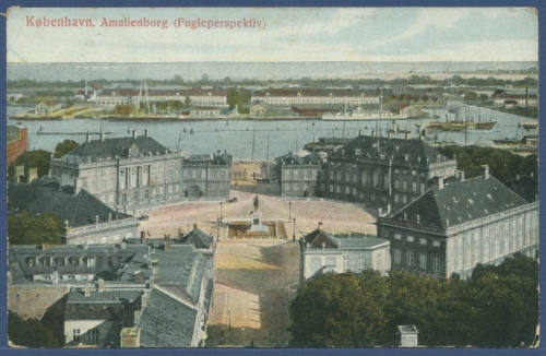 Kopenhagen Amalienborg aus der Vogelperspektive, ungebraucht (AK1690)