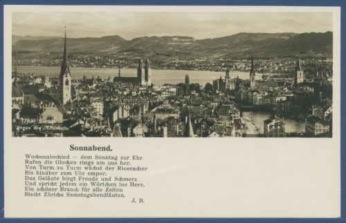 Zürich Blick gegen die Albiskette, ungebraucht (AK1672)