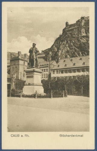 Caub am Rhein Blücherdenkmal, ungebraucht (AK1644)
