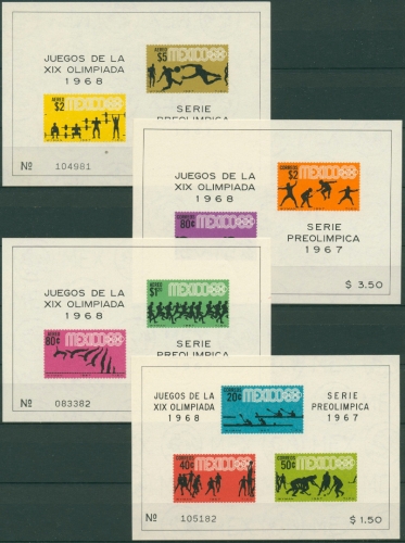 Mexiko 1967 Olympische Sommerspiele´68 Block 7/10 postfrisch (C30358)