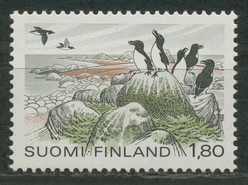 Finnland 1983 Nationalparks Tiere Vögel Tordalken 920 y postfrisch
